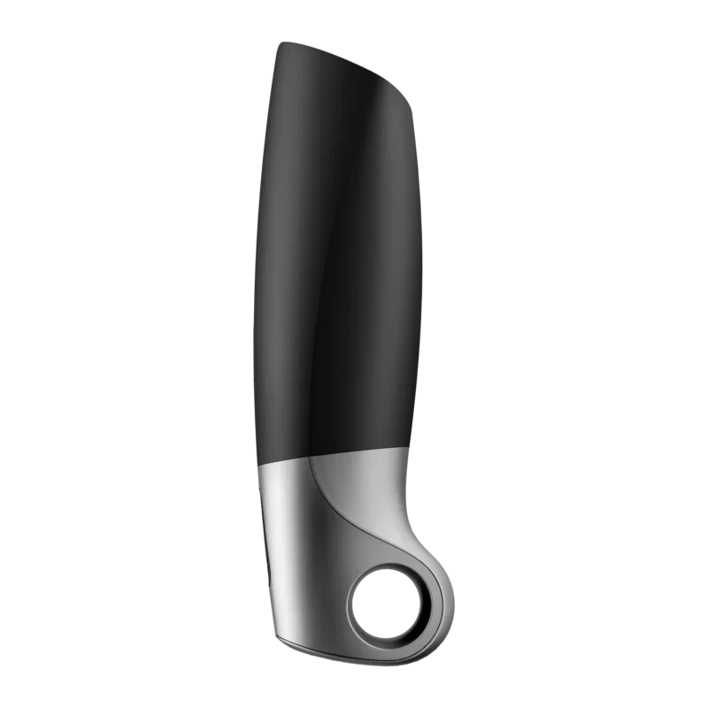 SATISFYER - POWER MASTURBATOR NEGRO Y PLATA - Nuvica