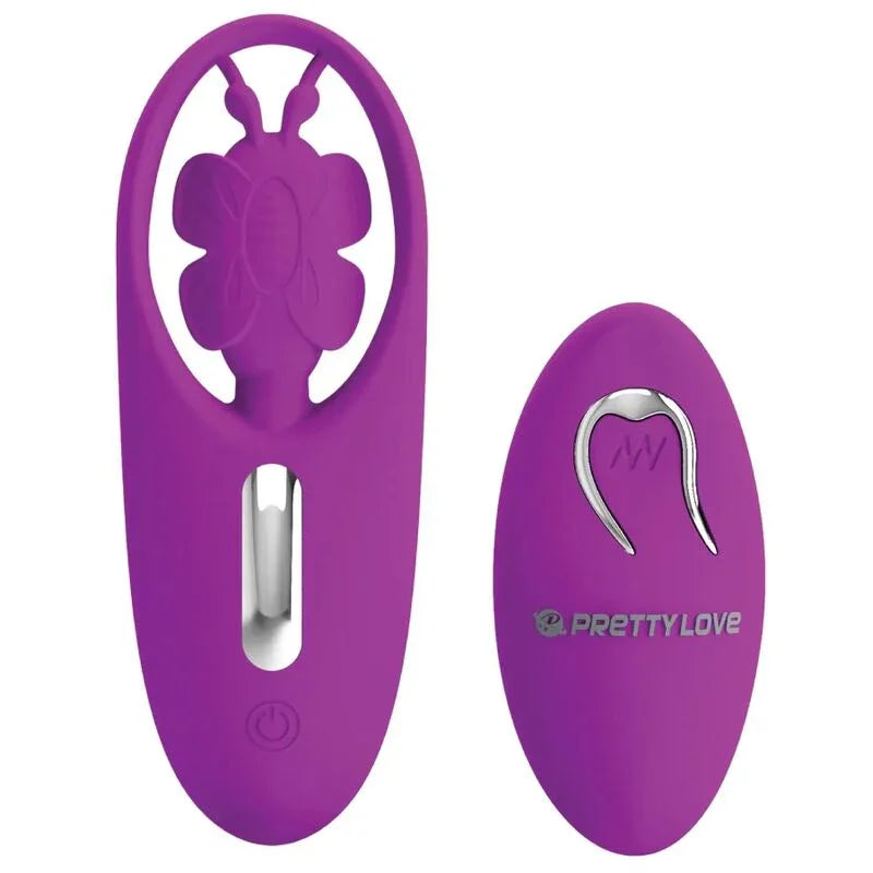 PRETTY LOVE - DANCING BUTTERFLY ESTIMULADOR PARA BRAGUITA CON CONTROL REMOTO LILA - Nuvica