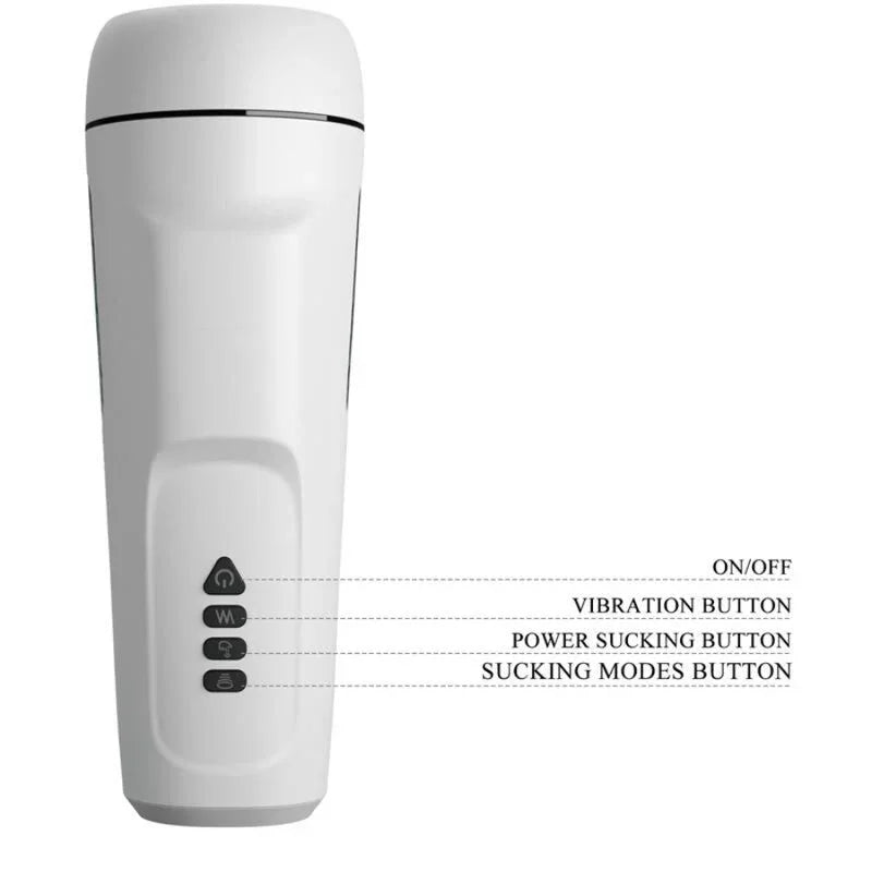 PRETTY LOVE - SIENNA MASTURBADOR MASCULINO CON VIBRACIÓN. VOZ Y ONDAS ESTIMULADORAS - Nuvica