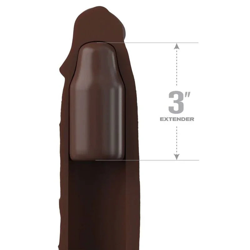 FANTASY X- TENSIONS - PIPEDREAMS EXTENSION W STRAP 17,78 CM BROWN - Nuvica