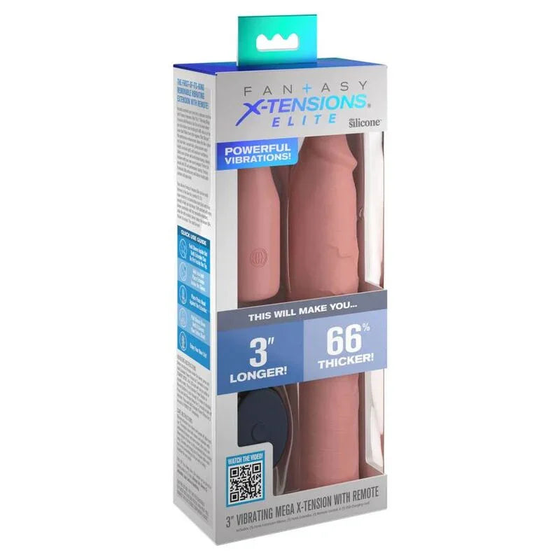 FANTASY X- TENSIONS - PIPEDREAMS SLEEVE 22,86 CM + 7,62 CM PLUG REMOTE SKIN - Nuvica