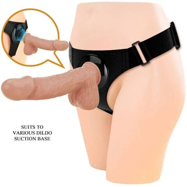 PRETTY LOVE - HARNESS BRIEFS ARNÉS UNIVERSAL CON DILDO JERRY 21.8 CM NATURAL - Nuvica