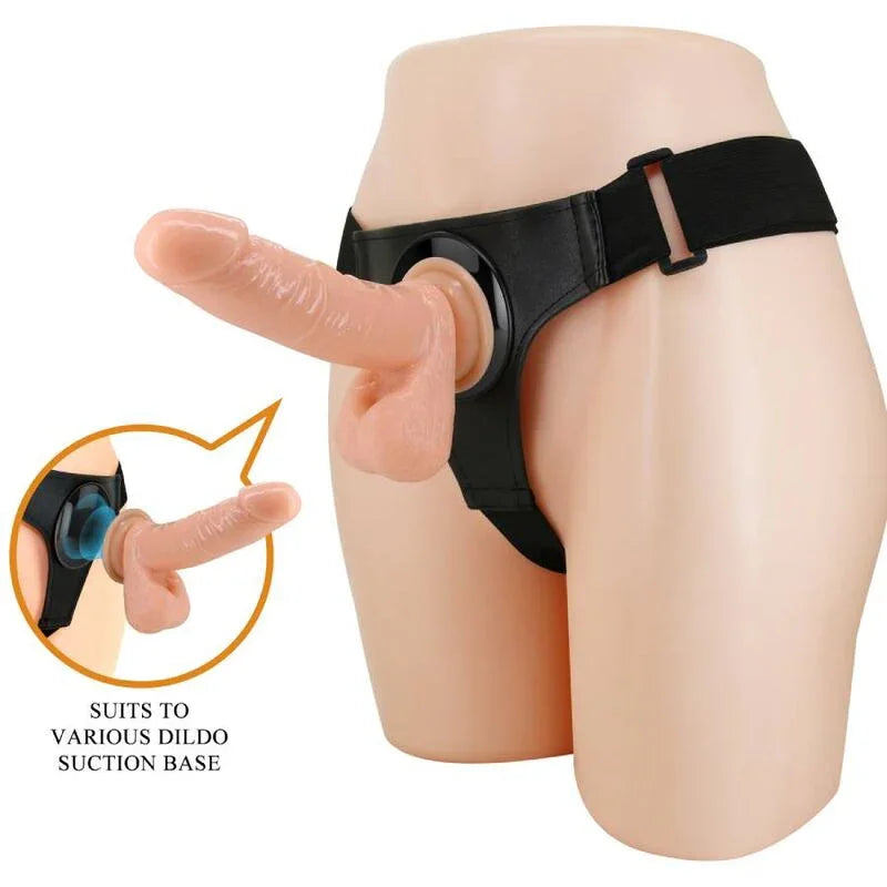 PRETTY LOVE - HARNESS BRIEFS ARNÉS UNIVERSAL CON DILDO TOM 20 CM NATURAL - Nuvica