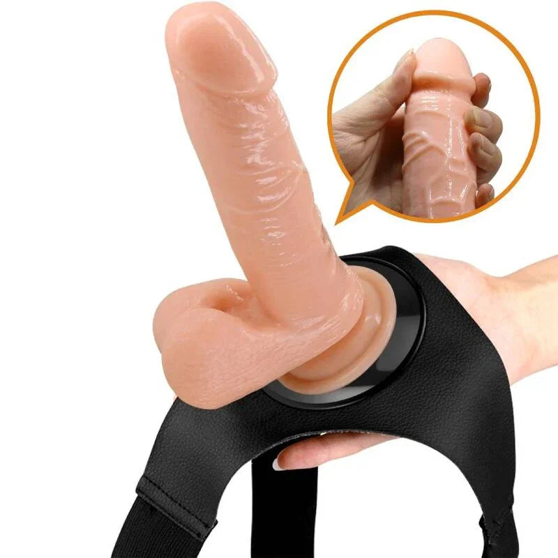 PRETTY LOVE - HARNESS BRIEFS ARNÉS UNIVERSAL CON DILDO TOM 20 CM NATURAL - Nuvica