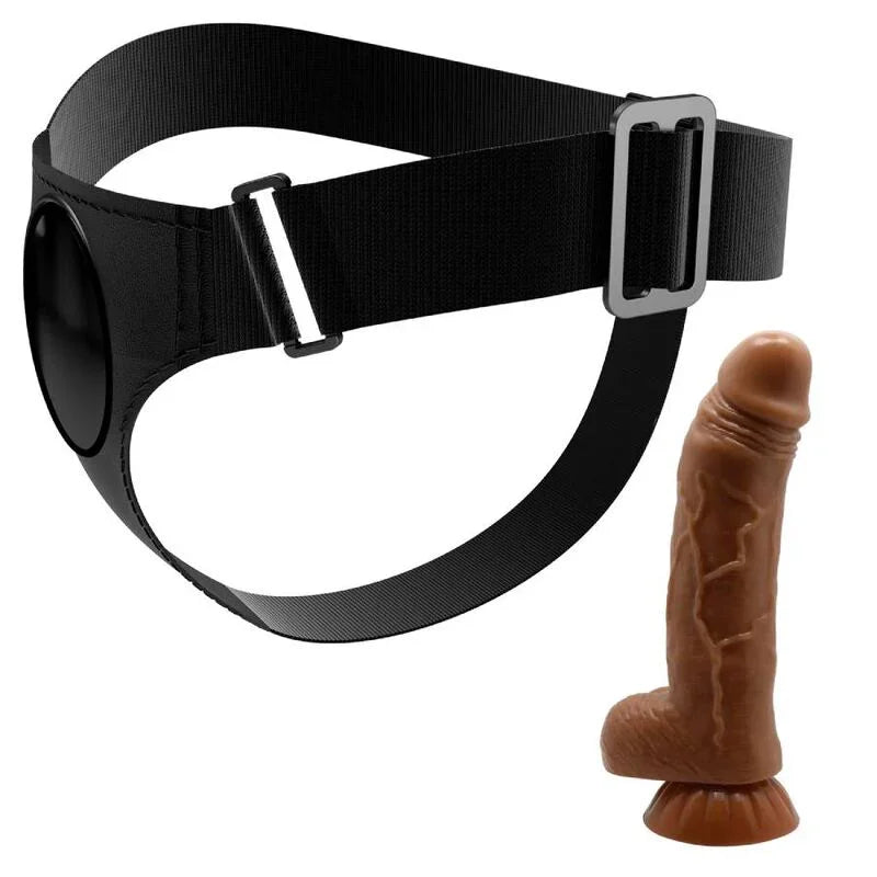 PRETTY LOVE - HARNESS BRIEFS ARNÉS UNIVERSAL CON DILDO MICHEAL 20 CM NEGRO - Nuvica