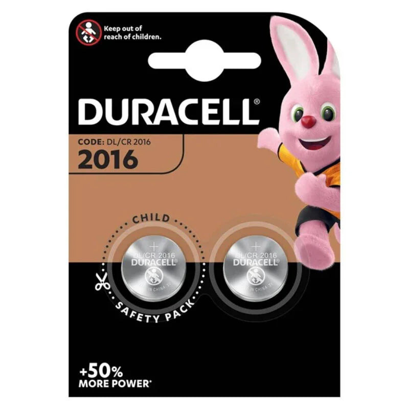 DURACELL - PILA BOTON LITIO CR2016 3V BLISTER*2 - Nuvica