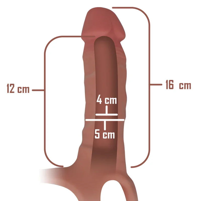 INTENSE - ARNÉS HUECO CON DILDO SILICONA 16 X 3.5 CM - Nuvica