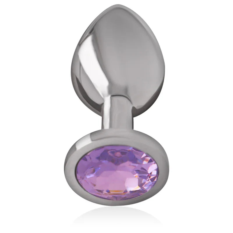 INTENSE - PLUG ANAL METAL ALUMINIO CON CRISTAL VIOLETA TALLA M - Nuvica