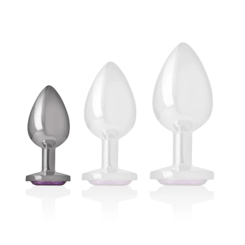 INTENSE - PLUG ANAL METAL ALUMINIO CON CRISTAL VIOLETA TALLA S - Nuvica