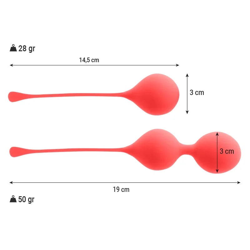 INTENSE - BOLAS KEGEL PACK KENDALL ROJO - Nuvica