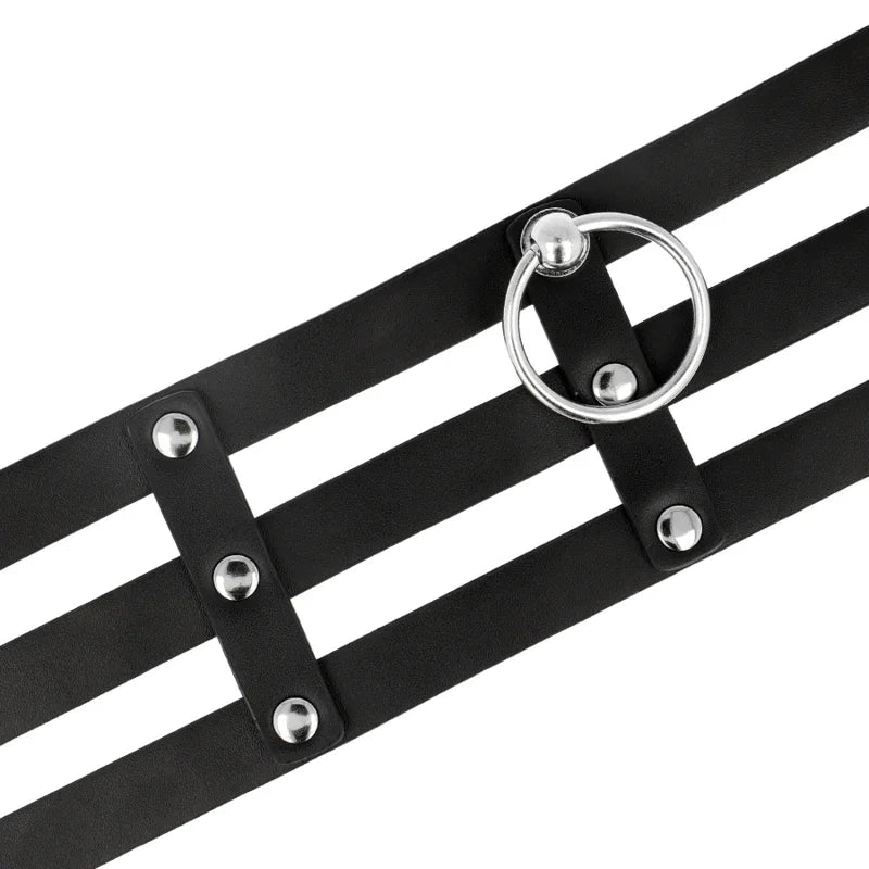 COQUETTE CHIC DESIRE - CHOKER CUERO VEGANO ESTILO FETISH - Nuvica