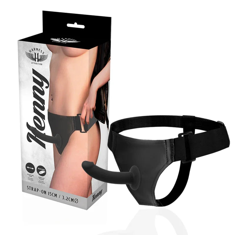 HARNESS ATTRACTION - ARNÉS SILICONA KENNY 15 CM -O- 3.2 CM - Nuvica