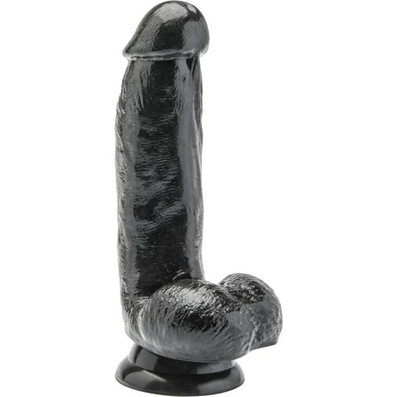 GET REAL - DILDO 12 CM CON TESTÍCULOS NEGRO - Nuvica