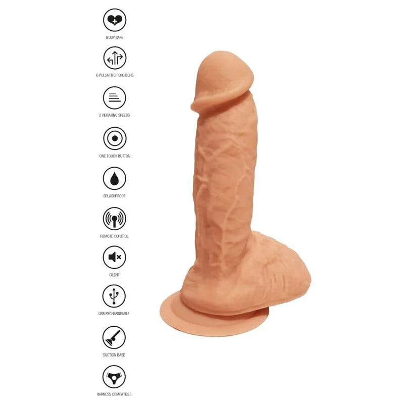 GET REAL - DILDO VIBRADOR SILICONA NATURAL - Nuvica