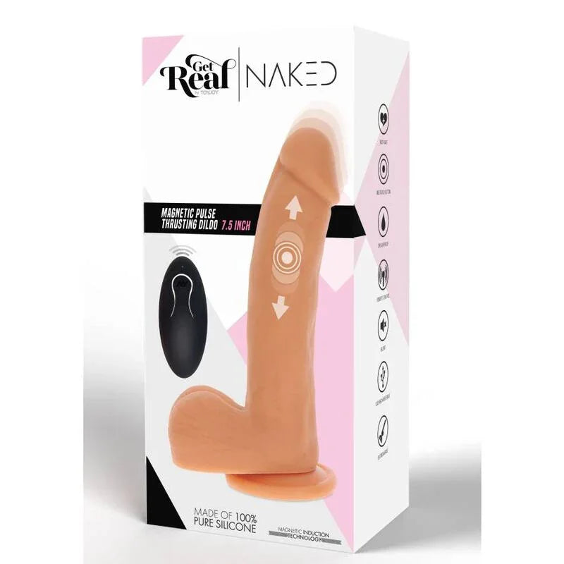 GET REAL - DILDO EMPUJE MAGNÉTICO PULSANTE NATURAL - Nuvica