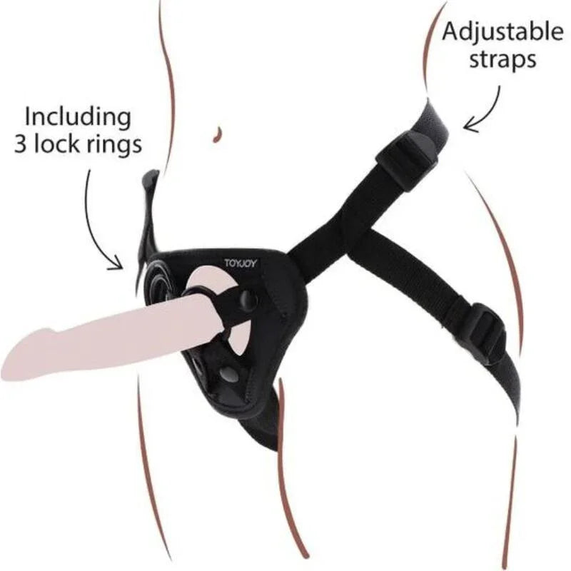 GET REAL - STRAP-ON HARNÉS NEGRO - Nuvica