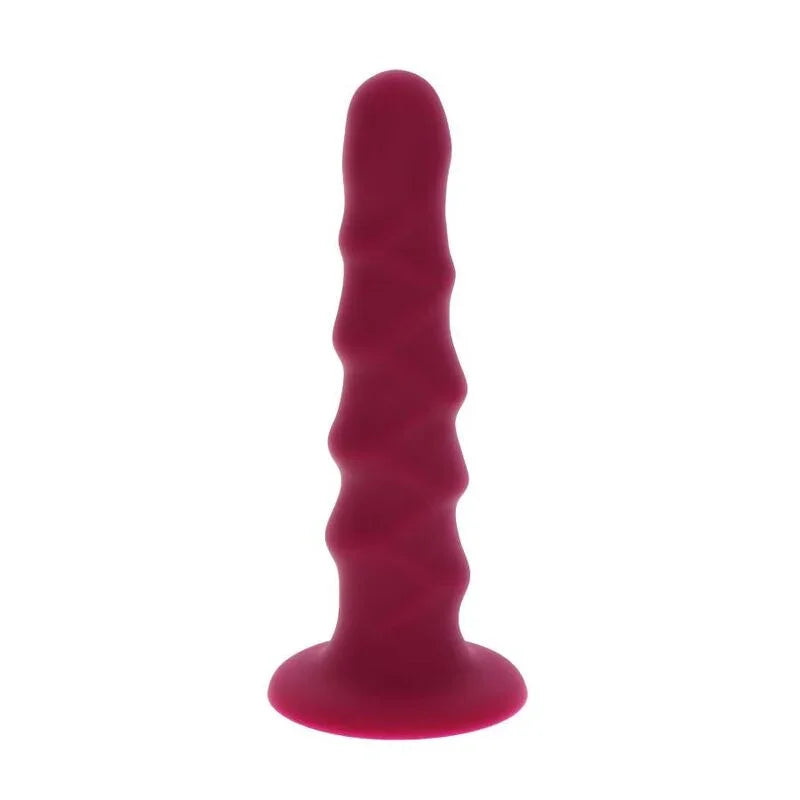 GET REAL - RIBBED DONG 12 CM ROJO - Nuvica