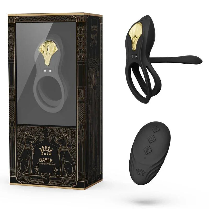 ZALO - BAYEK ANILLO VIBRADOR CONTROL REMOTO PAREJAS NEGRO - Nuvica
