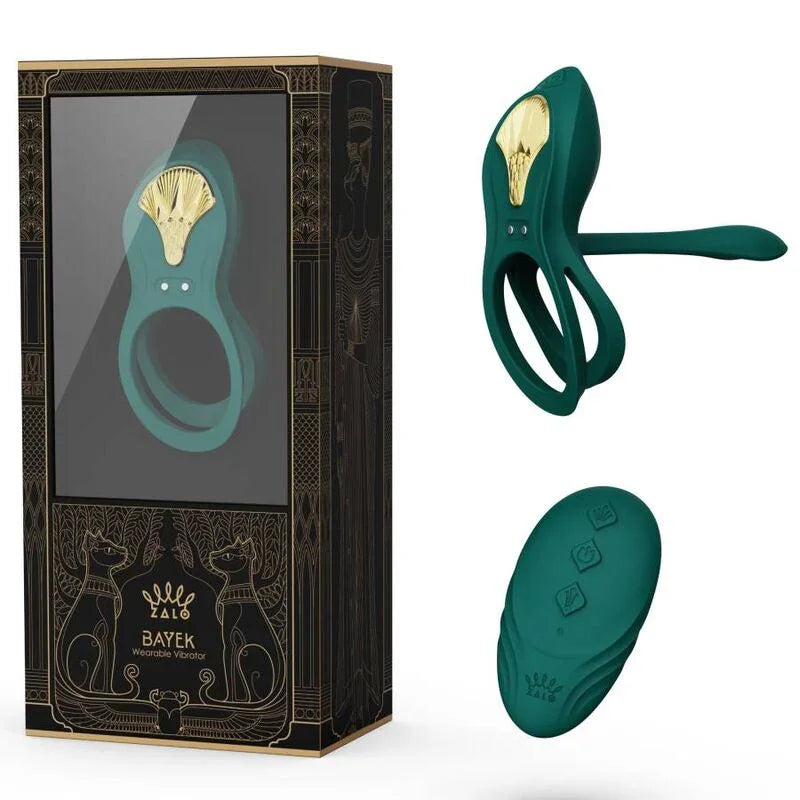 ZALO - BAYEK ANILLO VIBRADOR CONTROL REMOTO PAREJAS VERDE - Nuvica