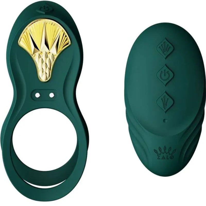 ZALO - BAYEK ANILLO VIBRADOR CONTROL REMOTO PAREJAS VERDE - Nuvica