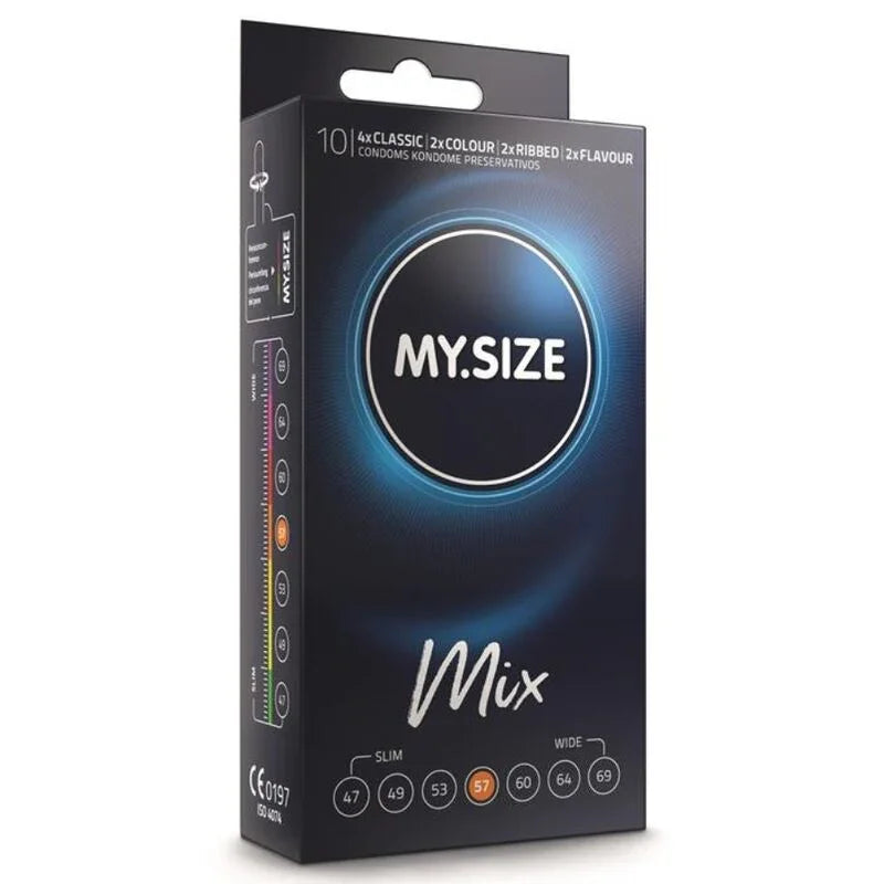 MY SIZE - MIX PRESERVATIVOS 57 MM 10 UNIDADES - Nuvica