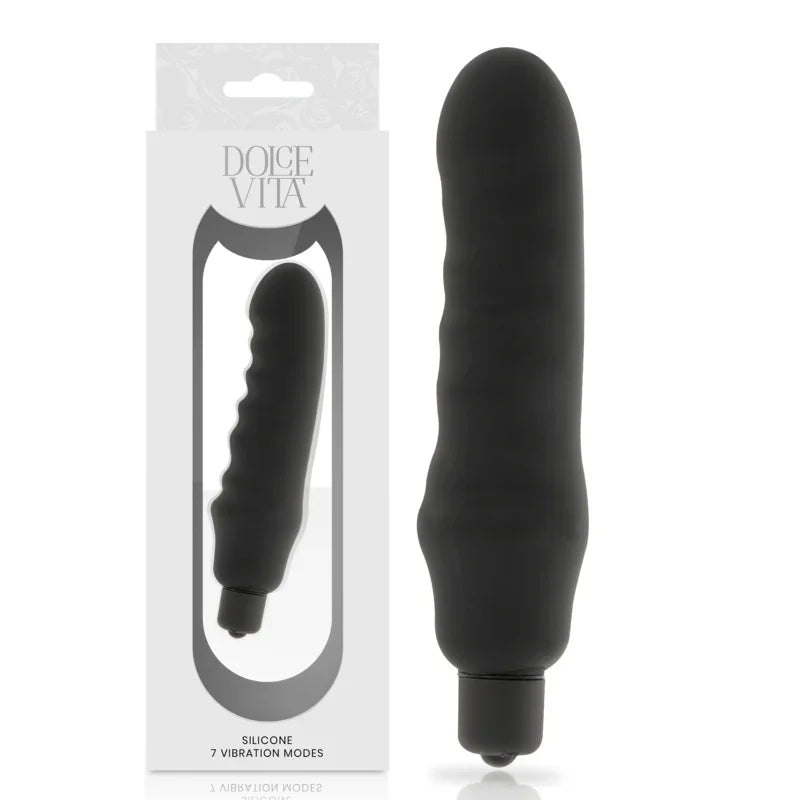 DOLCE VITA - GENIUS VIBRADOR SILICONA NEGRO - Nuvica