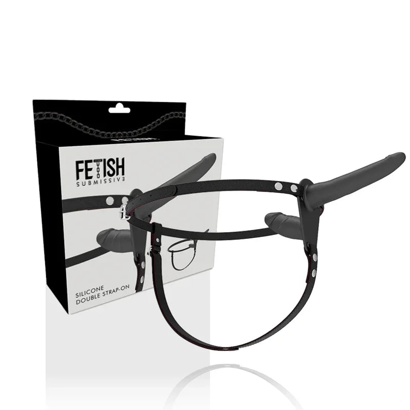FETISH SUBMISSIVE HARNESS - DOBLE PENETRACIÓN NEGRO - Nuvica