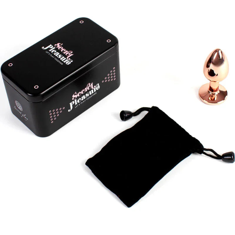 SECRETPLAY - METAL BUTT PLUG ORO ROSA TALLA S 7 CM - Nuvica