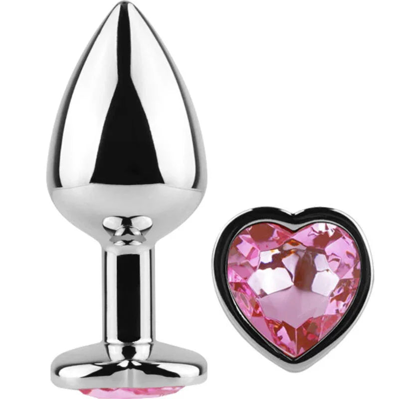 SECRETPLAY - METAL BUTT PLUG CORAZÓN FUCSIA TALLA S 7 CM - Nuvica