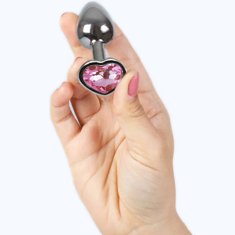 SECRETPLAY - METAL BUTT PLUG CORAZÓN FUCSIA TALLA S 7 CM - Nuvica