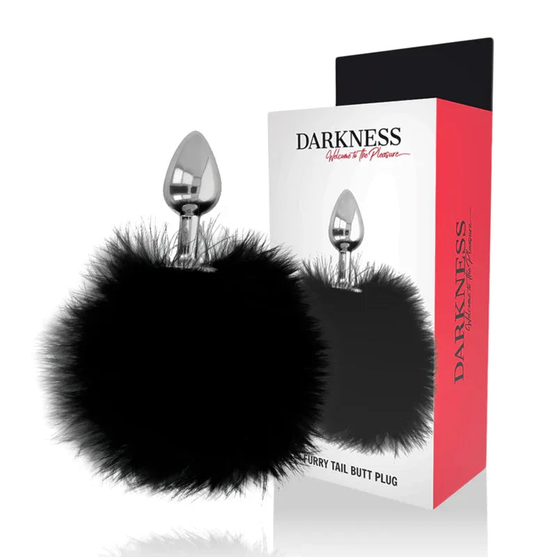 DARKNESS - EXTRA BUTTPLUG ANAL CON COLA NEGRO 7 CM - Nuvica
