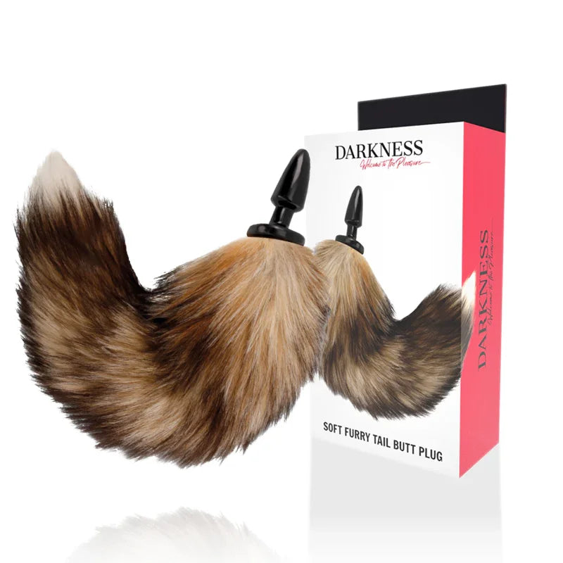 DARKNESS - COLA NATURAL CON PLUG ANAL SILICONA 10 CM - Nuvica