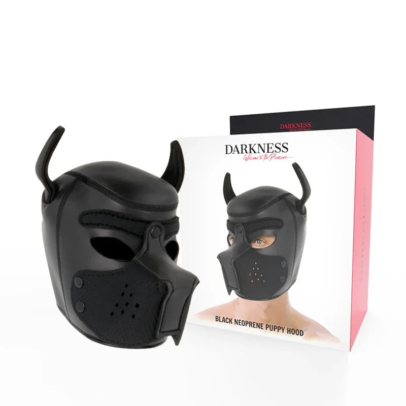 DARKNESS - MÁSCARA PERRO DE NEOPRENO CON HOCICO EXTRAÍBLE M - Nuvica
