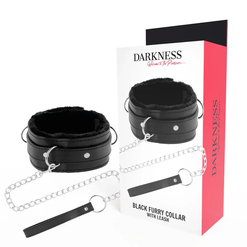 DARKNESS - COLLAR CONFORTABLE DE POSTURA CON CADENA LEATHER - Nuvica