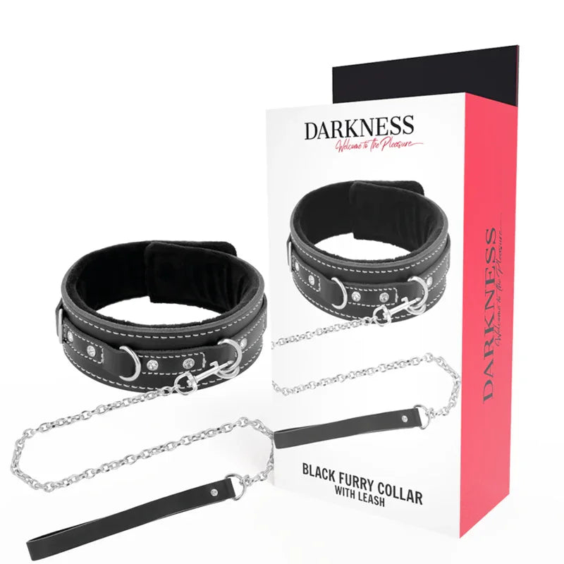 DARKNESS - COLLAR LEATHER CON CORREA ALTA CALIDAD - Nuvica