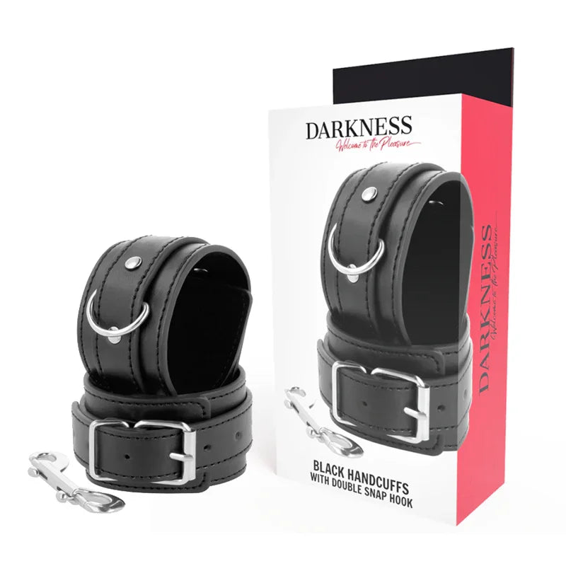 DARKNESS - ESPOSAS AJUSTABLES NEGRO CON DOBLE CINTA REFUERZO - Nuvica