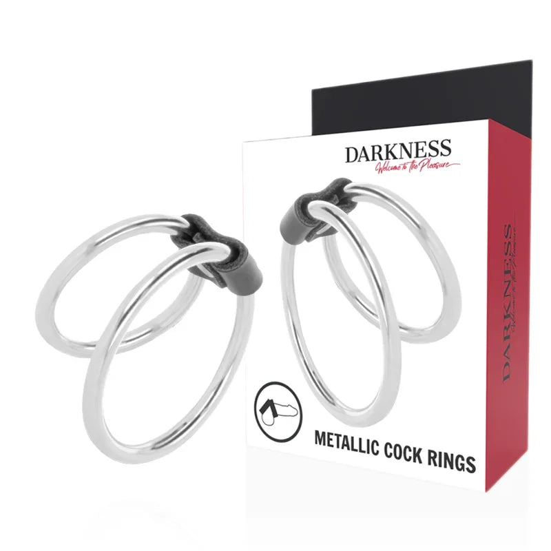DARKNESS - ANILLA METAL DOBLE PARA EL PENE - Nuvica