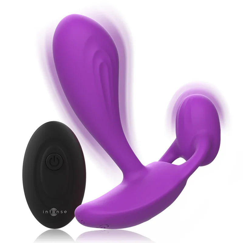 INTENSE - SHELLY DUO ANAL-PERINEO , VAGINAL-CLITORIS REMOTO MORADO - Nuvica