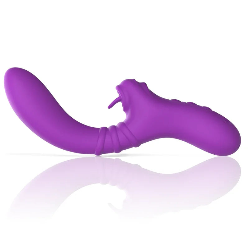 INTENSE - HARRY VIBRADOR FLEXIBLE CON LENGUA MORADO - Nuvica