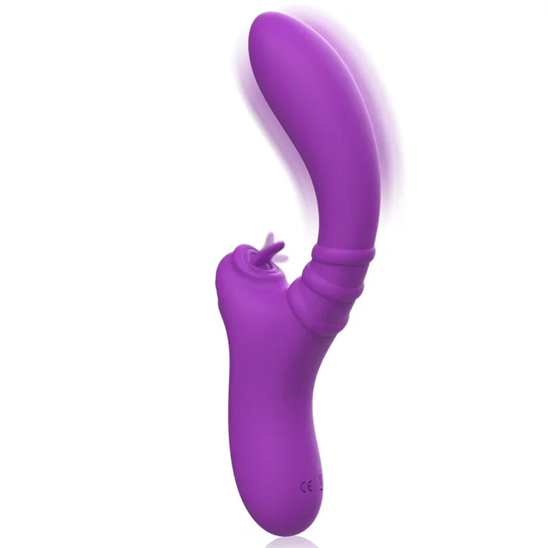 INTENSE - HARRY VIBRADOR FLEXIBLE CON LENGUA MORADO - Nuvica