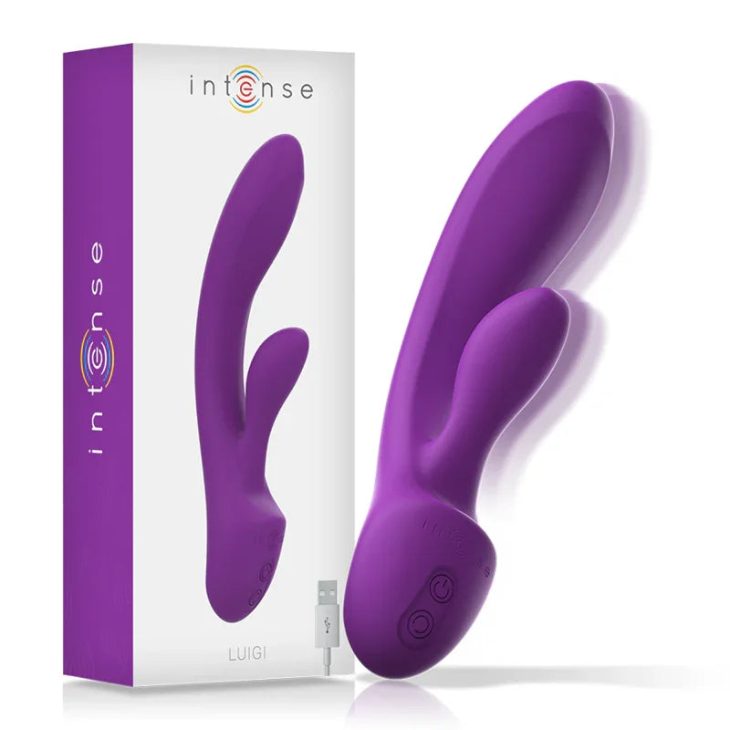 INTENSE - LUIGI VIBRADOR RABBIT SILICONA LIQUIDA MORADO - Nuvica