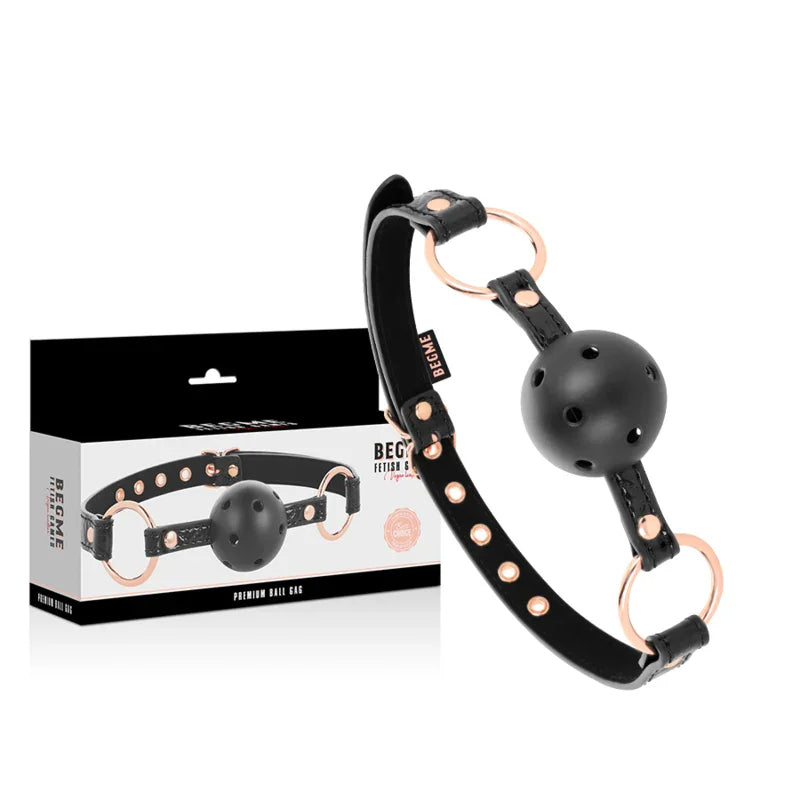 BEGME - BLACK EDITION MORDAZA CUERO VEGANO - Nuvica