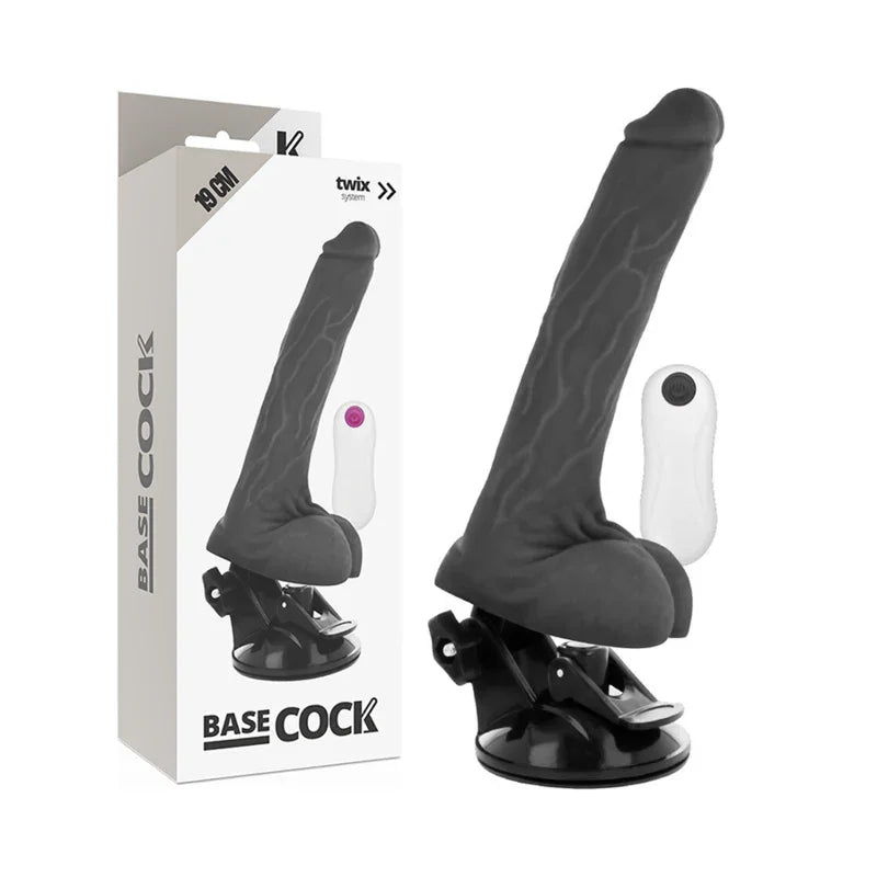 BASECOCK - VIBRADOR REALÍSTICO CONTROL REMOTO NATURAL 19 CM -O- 4 CM - Nuvica