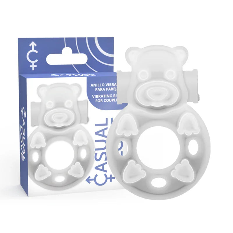 CASUAL LOVE - 26 ANILLO VIBRADOR CONEJITO TRANSPARENTE - Nuvica