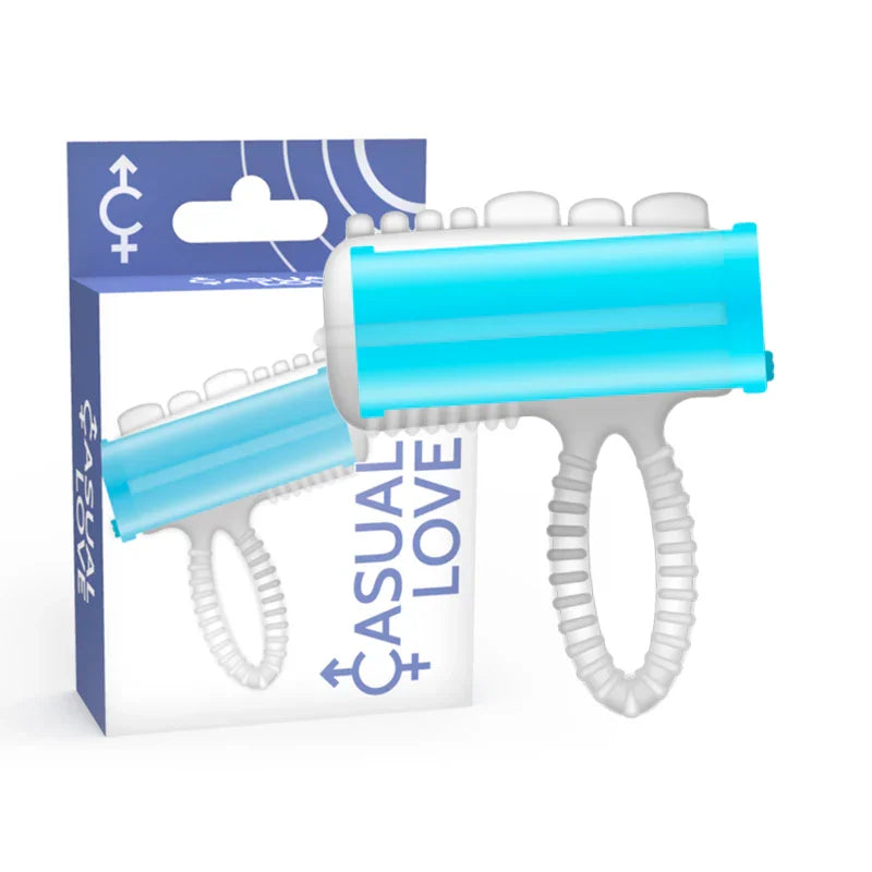 CASUAL LOVE - RING TONGUE VIBRATING AZUL - Nuvica