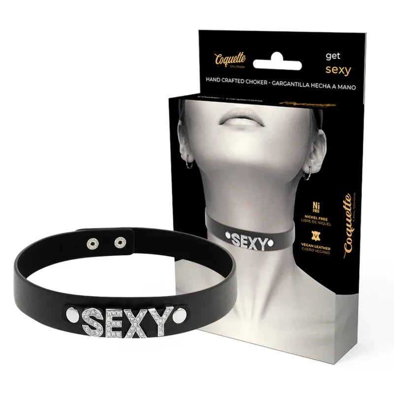 COQUETTE CHIC DESIRE - CHOKER CUERO VEGANO SEXY - Nuvica
