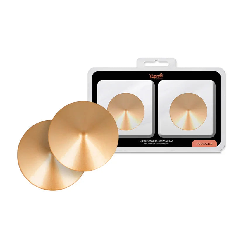 COQUETTE CHIC DESIRE - CUBRE PEZONES METAL CIRCULOS DORADOS - Nuvica