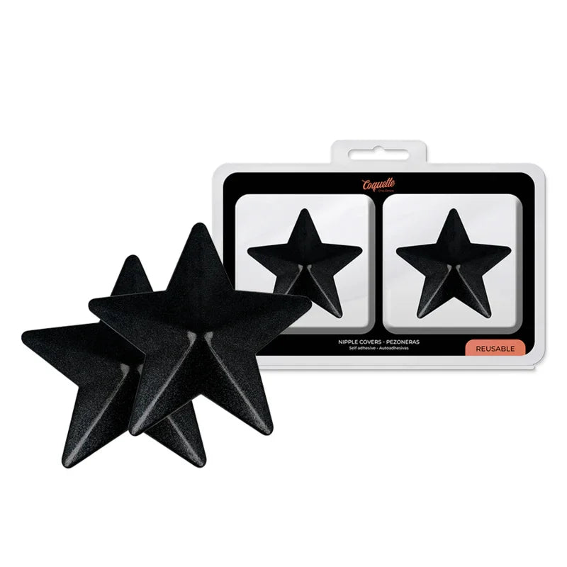 COQUETTE CHIC DESIRE - CUBRE PEZONES METAL ESTRELLAS NEGRAS - Nuvica