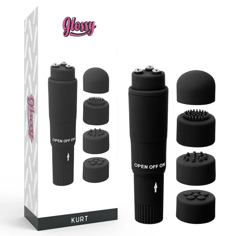 GLOSSY - POCKET KURT MASAJEADOR NEGRO - Nuvica
