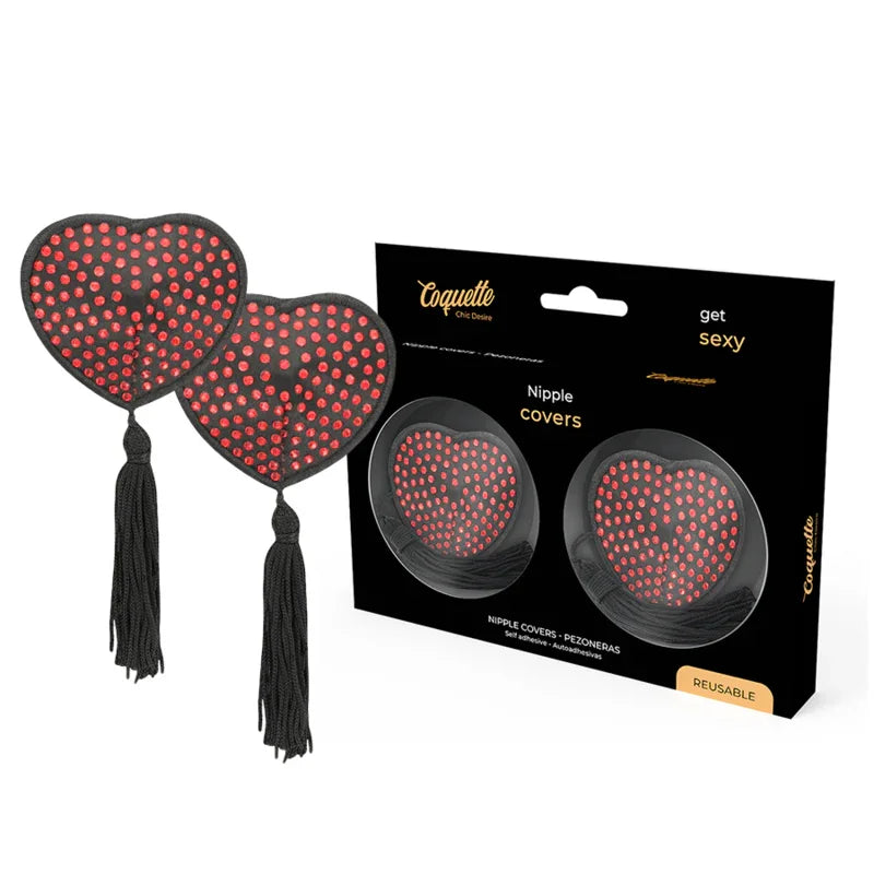 COQUETTE CHIC DESIRE - CUBRE PEZONES ROJO / NEGRO - Nuvica